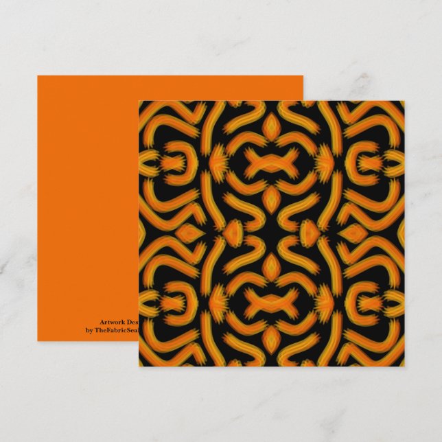 Cheesy Noodle Doodle Art Mirrored Image Pattern Card (Front/Back)