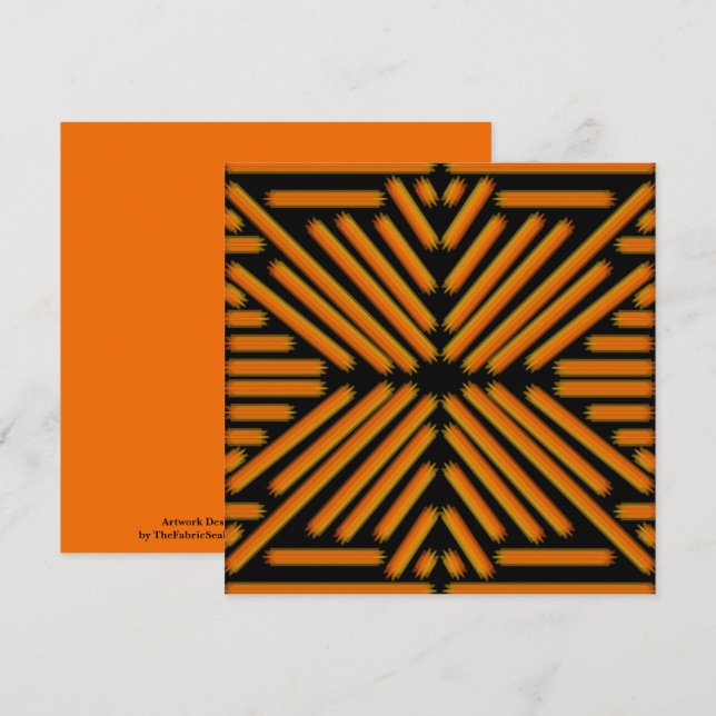 Cheesy Noodle Doodle Art Symmetrical Lined Pattern Card (Front/Back)