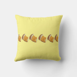 Cheesy Puff Patterned Pillow. Throw Pillow
