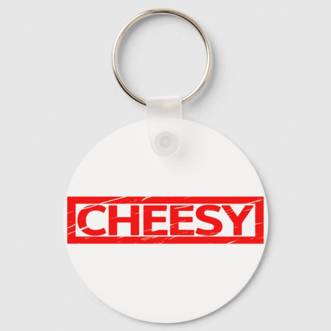 Cheesy Stamp Keychain (Front)