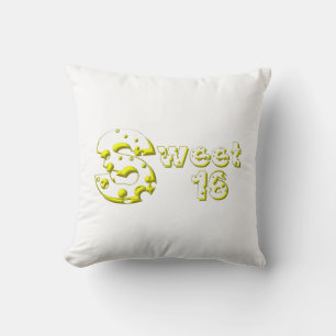 Cheesy Sweet 16 Throw Pillow
