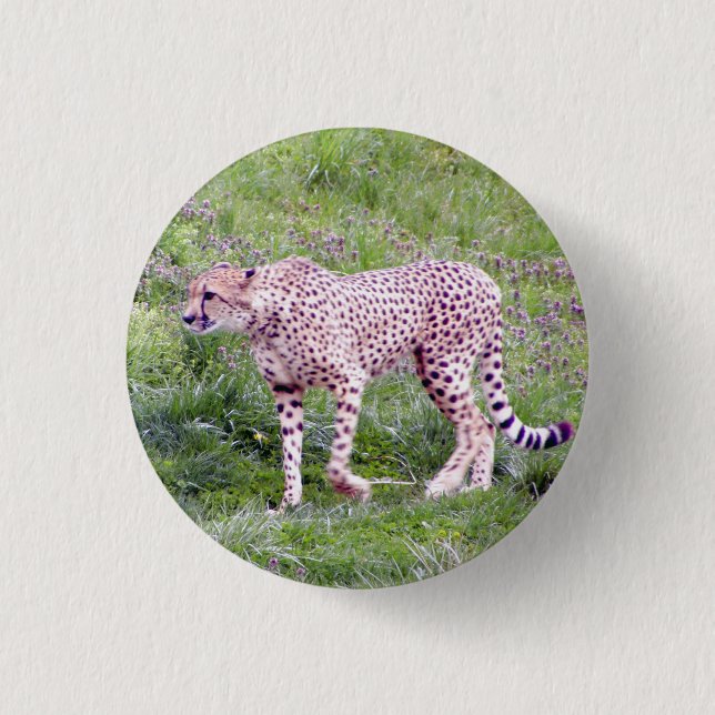 Cheetah 1 Inch Round Button (Front)