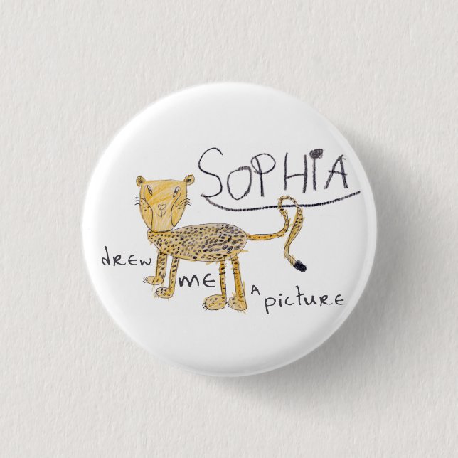 Cheetah 1 Inch Round Button (Front)