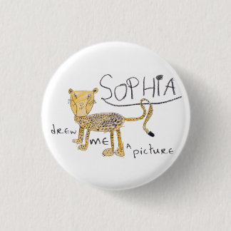 Cheetah 1 Inch Round Button