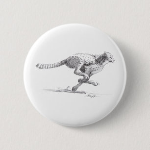 Cheetah 2 Inch Round Button