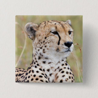 Cheetah 2 Inch Square Button