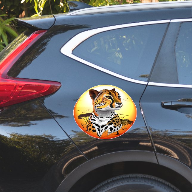 Cheetah African Feline Wild Animal (Car Side)