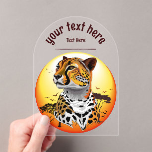 Cheetah African Feline Wild Animal Acrylic Invitations