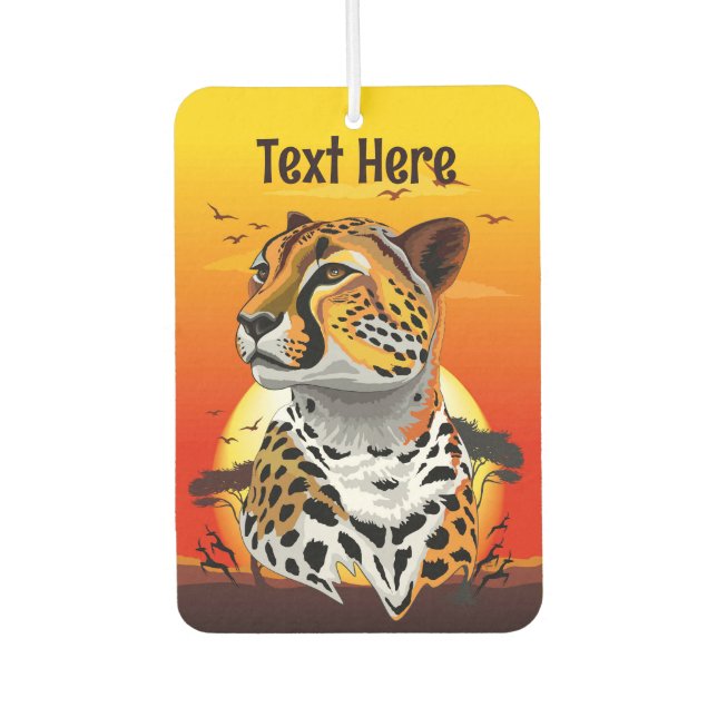 Cheetah African Feline Wild Animal Air Freshener (Front)