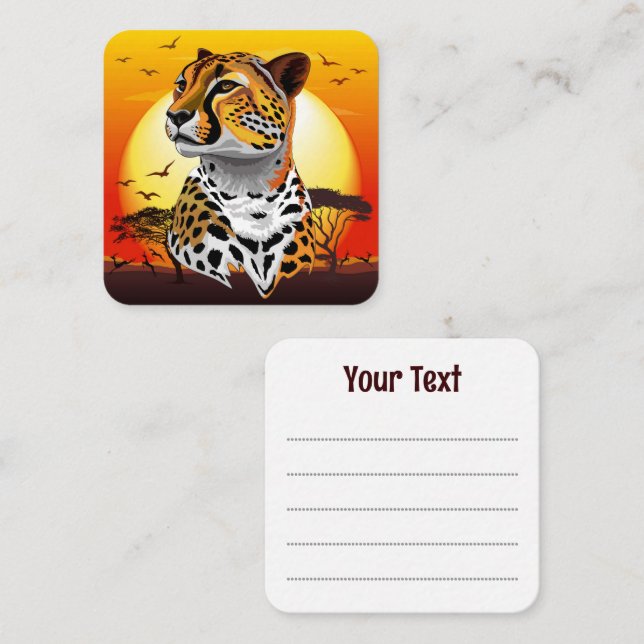 Cheetah African Feline Wild Animal Card (Front/Back)