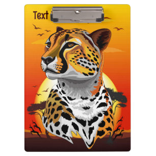 Cheetah African Feline Wild Animal Clipboard