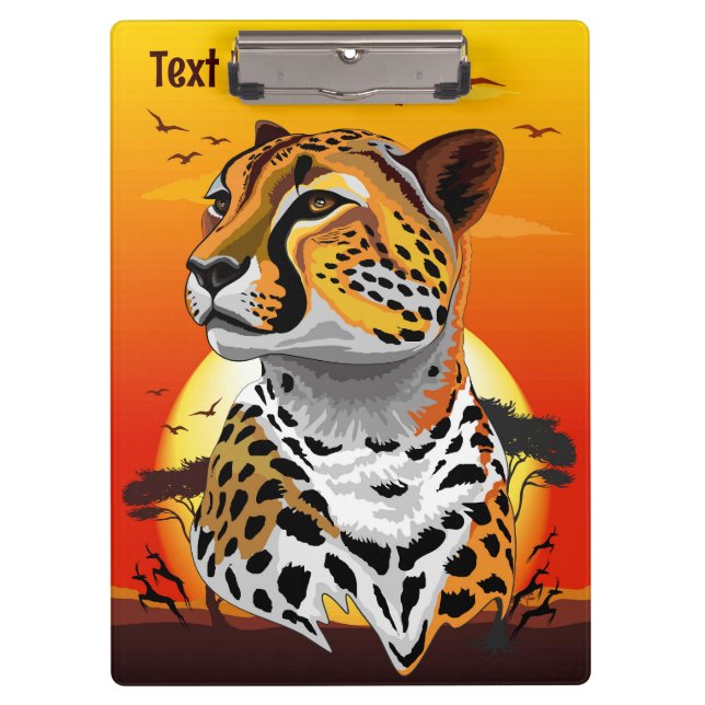Cheetah African Feline Wild Animal Clipboard (Front)