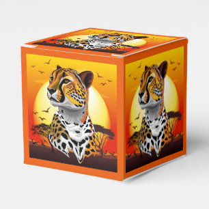 Cheetah African Feline Wild Animal Favor Box