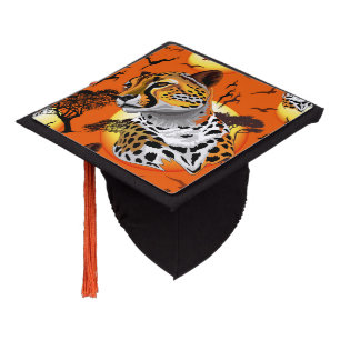 Cheetah African Feline Wild Animal Graduation Cap Topper
