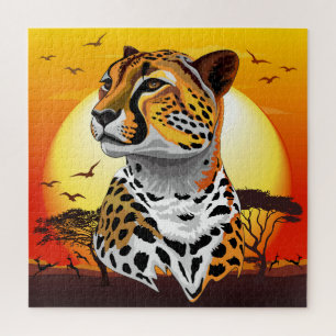 Cheetah African Feline Wild Animal Jigsaw Puzzle