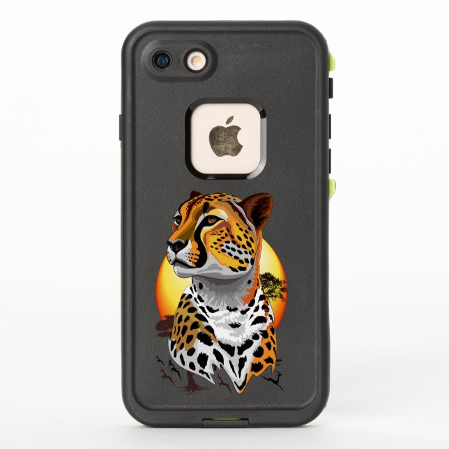 Cheetah African Feline Wild Animal LifeProof iPhone Case (Back)
