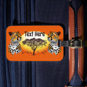Cheetah African Feline Wild Animal Luggage Tag