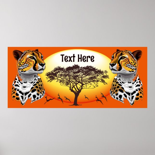 Cheetah African Feline Wild Animal Poster (Front)