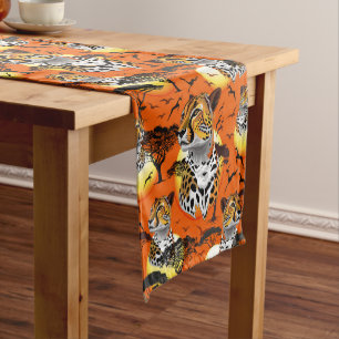 Cheetah African Feline Wild Animal Short Table Runner