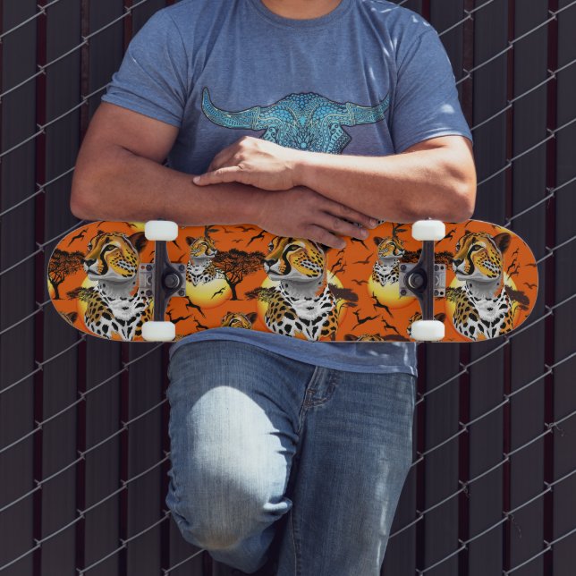 Cheetah African Feline Wild Animal Skateboard (Outdoor 3)