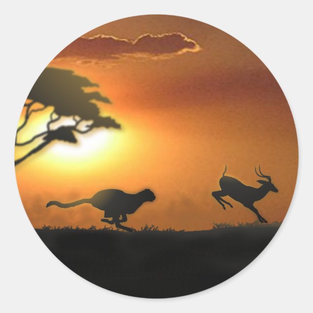 Cheetah and Gazelle stickers (Front)