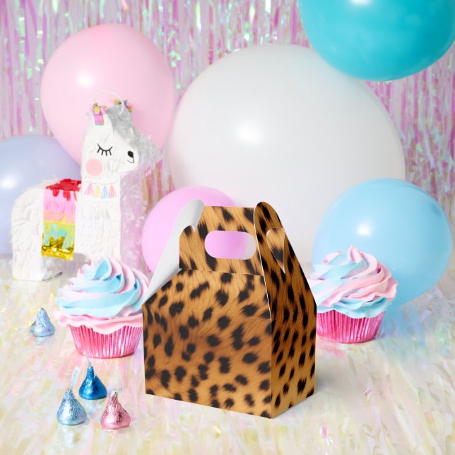 Cheetah Animal Fur Favor Box (Party)