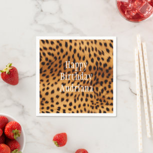 Cheetah Animal Fur Napkin