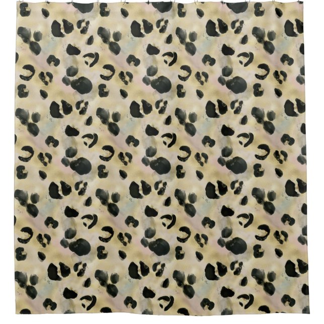 Cheetah Animal Print Black, Gold (Front)