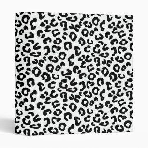 Cheetah Animal Print in Black and White Binder