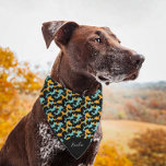 Cheetah Animal Print Teal Script Name Pet Bandana<br><div class="desc">Cute Pet Name Bandana with Animal Print</div>