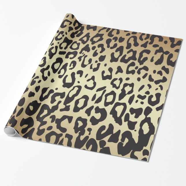 Cheetah Animal Print Wrapping Paper (Unrolled)