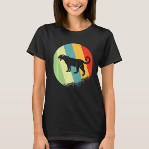 Cheetah Animal Round With Retro Colours T-Shirt