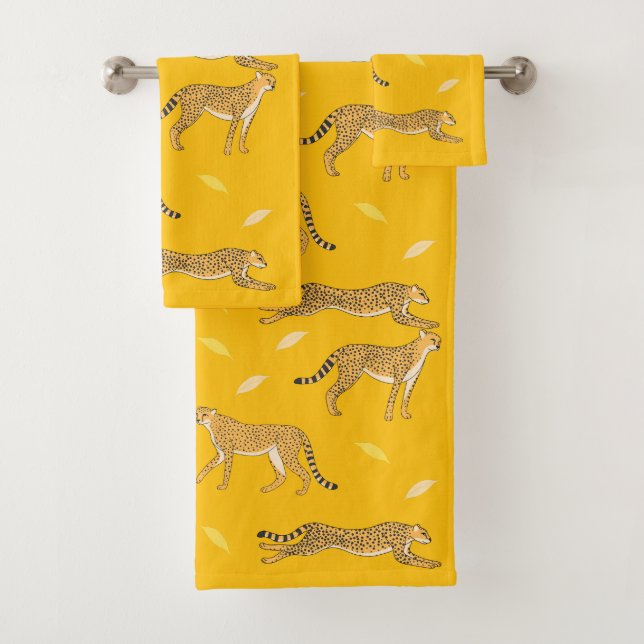 Cheetah  bath towel set (Insitu)