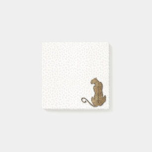 Cheetah Big Cat with Faded Animal Print Post-it Notes