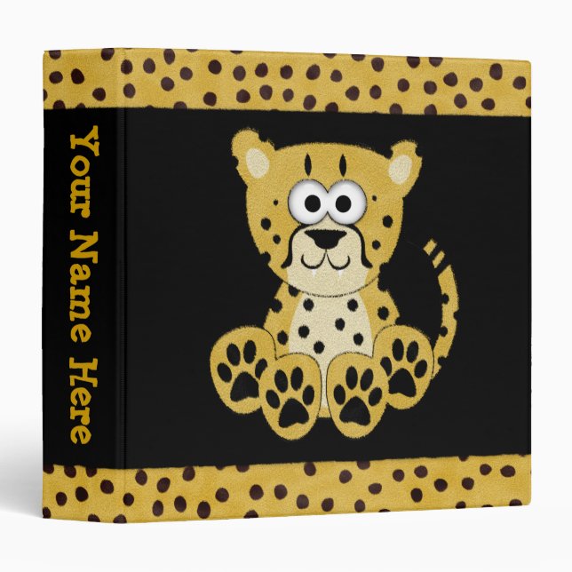 Cheetah Binder (Fuzzy) (Front/Spine)