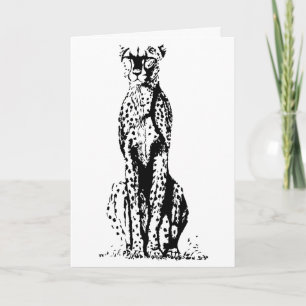 Cheetah Birthday Card