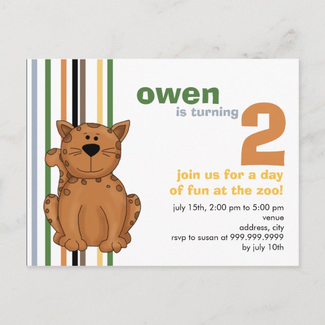 Cheetah • Birthday Invitation (Front)