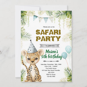 Cheetah Birthday Party Invitation
