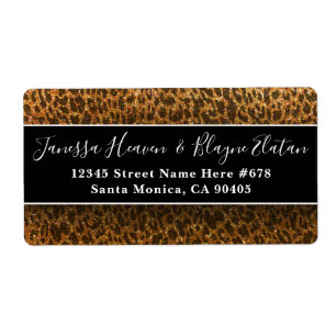 Cheetah Black Gold Parties scintillant Leopard Pos