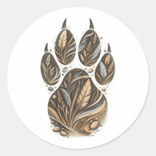 Cheetah Botanical Footprint Nature Sticker