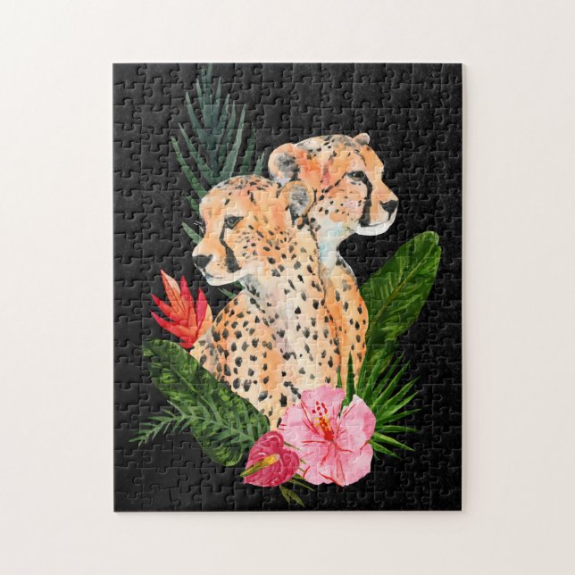 Cheetah Bouquet Jigsaw Puzzle (Vertical)