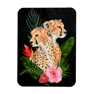 Cheetah Bouquet Magnet