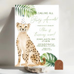 Cheetah boy savanna birthday invitation<br><div class="desc">Cheetah Savanna Boy Birthday Invitation,  African Savannah Calling All Party Animals Birthday Invitation</div>