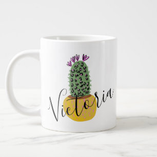 Cheetah Cactus Illustration Nom Giant Coffee Mug