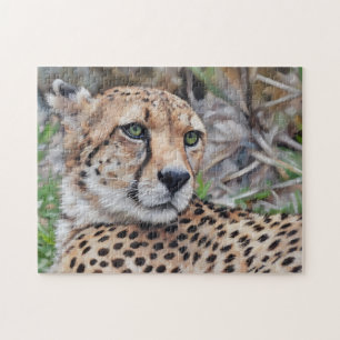 Cheetah Chat Wild Art Puzzle Nature