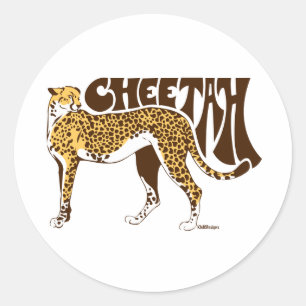 Cheetah Classic Round Sticker