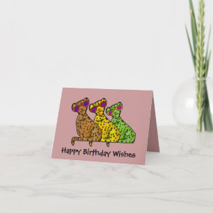 Cheetah Cool Cats Birthday Card