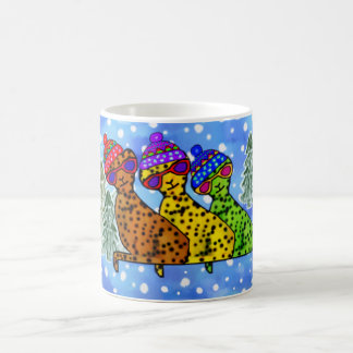 Cheetah Cool Cats Snow Day Mugs
