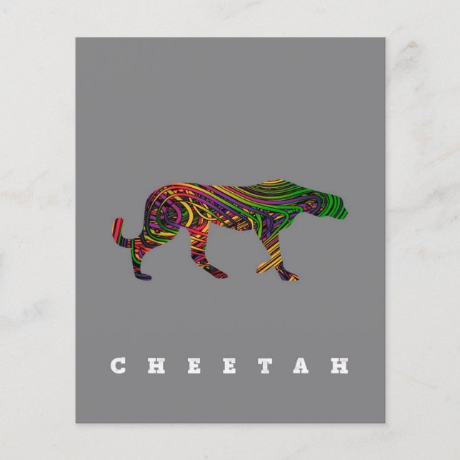 Cheetah cool design| Animal day gift Flyer (Front)