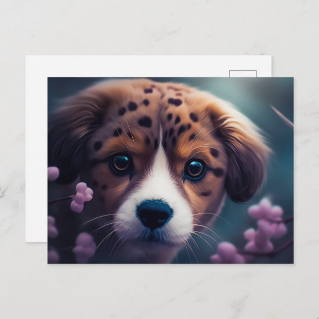 Cheetah Dog Postcard (Front/Back)